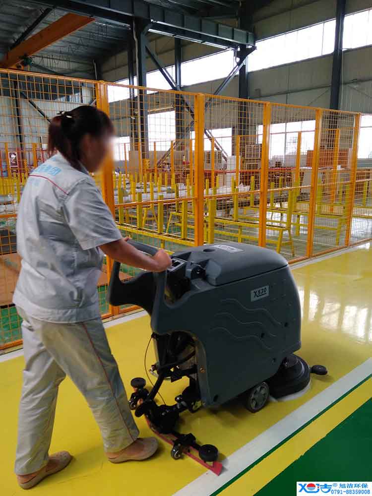 旭潔手推式多功能全自動洗地機(jī)，工業(yè)廠房物流洗地機(jī)